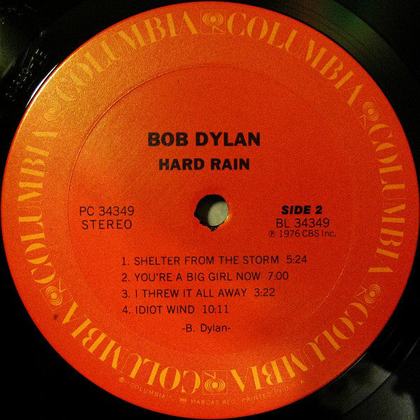 Bob Dylan : Hard Rain (LP, Album)