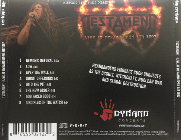 Testament (2) : Live At Dynamo Open Air 1997 (CD, Album)