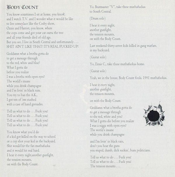 Body Count (2) : Body Count (CD, Album, RE, RP)