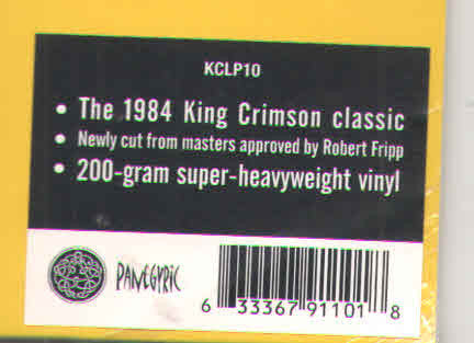 King Crimson : Three Of A Perfect Pair (LP, Album, RE, RM, 200)