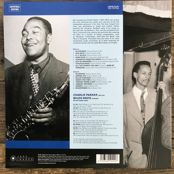 The Charlie Parker Quintet With Miles Davis : Bluebird (LP, Comp)