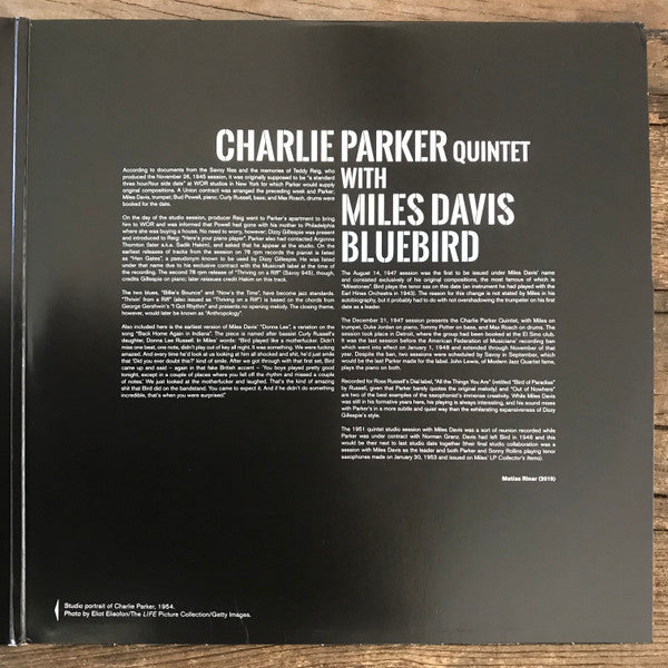 The Charlie Parker Quintet With Miles Davis : Bluebird (LP, Comp)