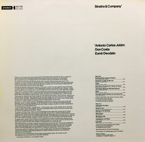 Frank Sinatra : Sinatra & Company (LP, Album)