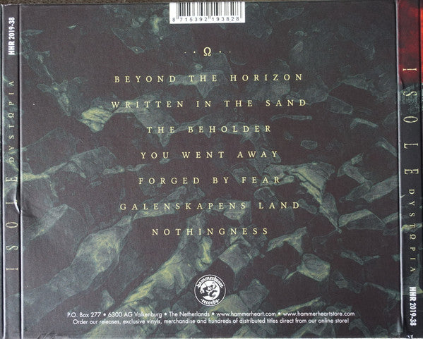 Isole : Dystopia (CD, Album)
