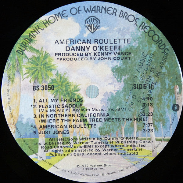 Danny O'Keefe : American Roulette (LP, Album, Jac)