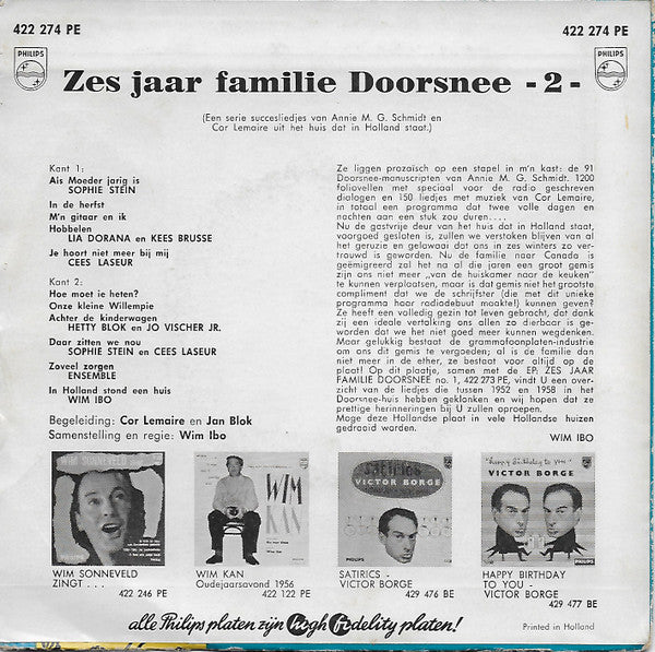 Familie Doorsnee : Zes Jaar Familie Doorsnee -2- (7", EP)