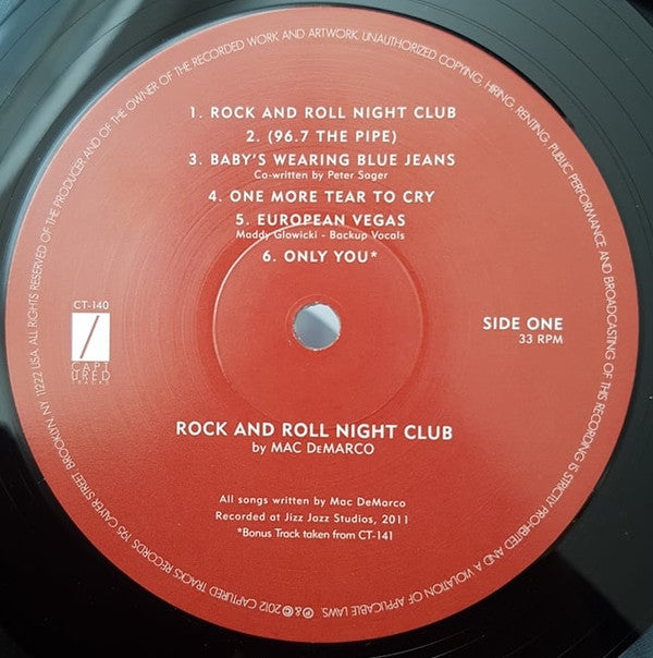 Mac Demarco : Rock And Roll Night Club (12", EP, RE)