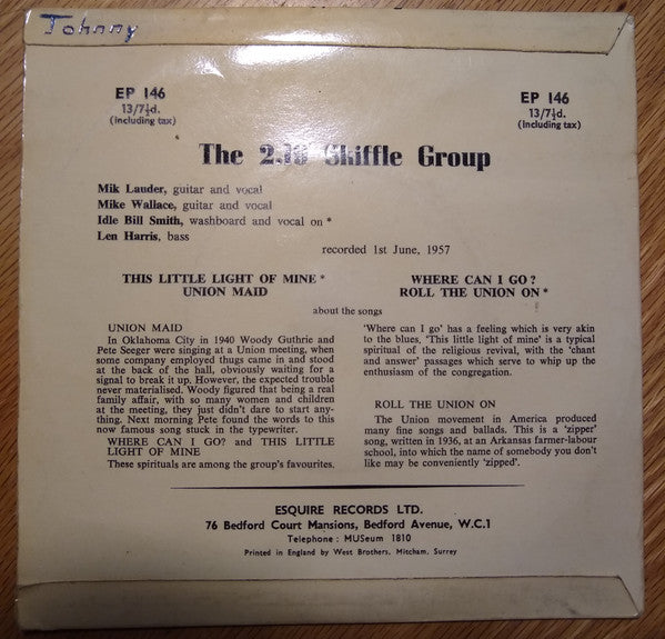 The 2.19 Skiffle Group : 2.19 Skiffle (7")