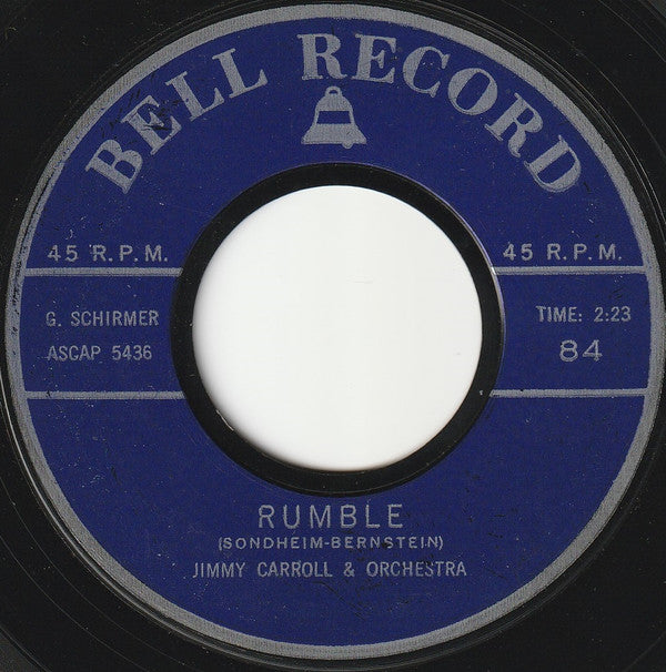 Jimmy Carroll And His Orchestra, Jimmy Leyden : Rumble / Big Man (7", Styrene)