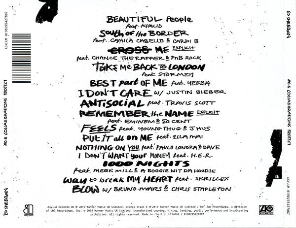 Ed Sheeran : No. 6 (Collaborations Project) (CD, Album)