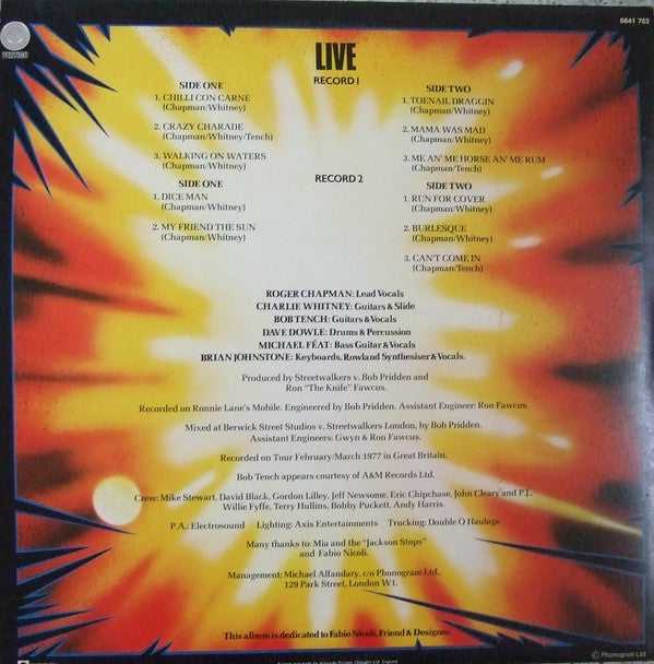 Streetwalkers : Live (2xLP, Album)