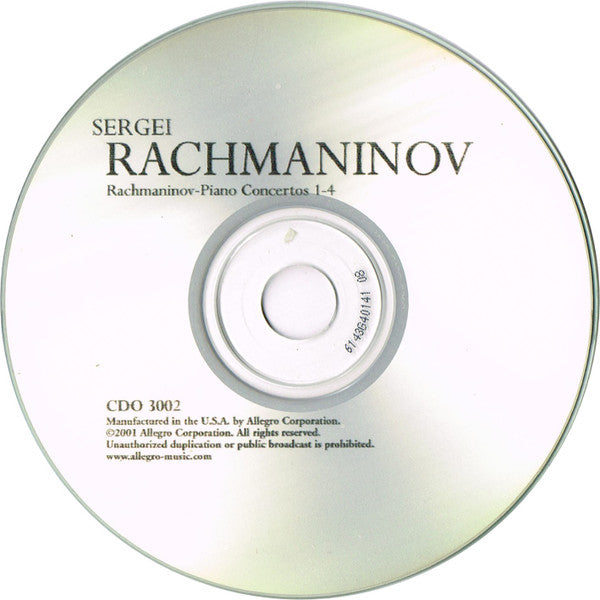 Sergei Vasilyevich Rachmaninoff, The Philadelphia Orchestra : Piano Concertos 1-4 (2xCDr, Comp)