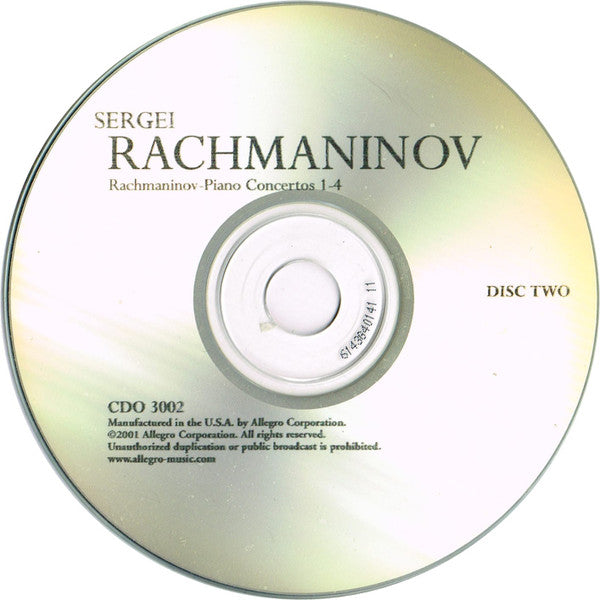 Sergei Vasilyevich Rachmaninoff, The Philadelphia Orchestra : Piano Concertos 1-4 (2xCDr, Comp)