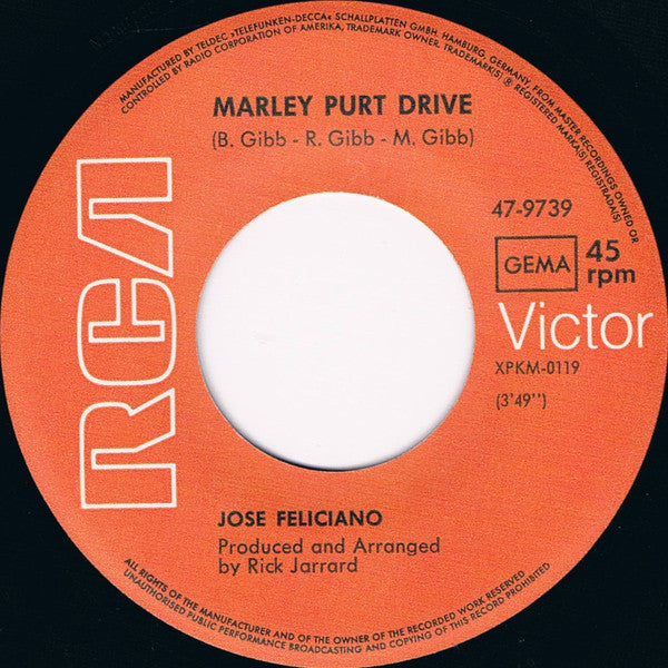 José Feliciano : Marley Purt Drive (7", Single)