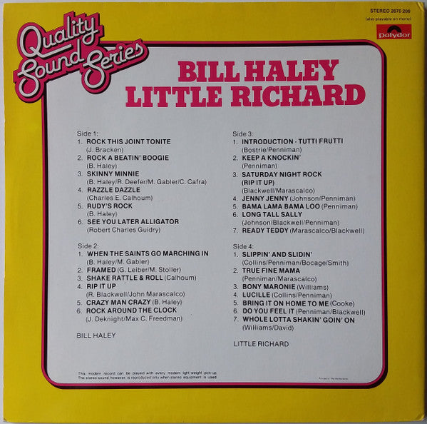 Bill Haley / Little Richard : Bill Haley - Little Richard (2xLP, Comp)