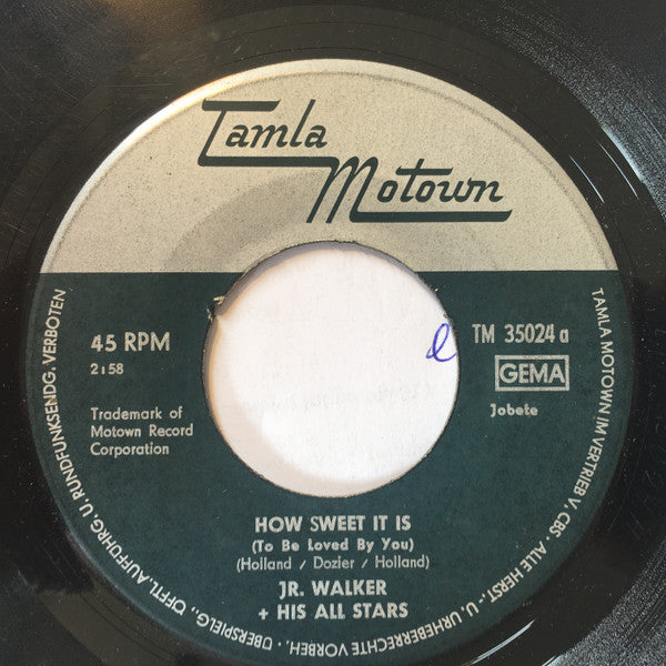 Junior Walker & The All Stars : How Sweet It Is / Nothing But Soul (7")