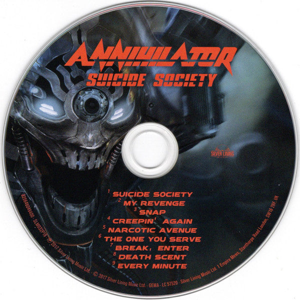 Annihilator (2) : Suicide Society (CD, Album)