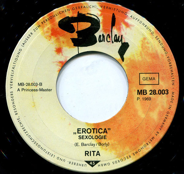 Rita : Erotica  (7", Single)