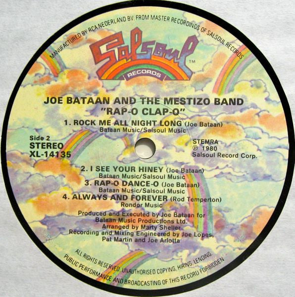 Joe Bataan And The Mestizo Band : Rap-O Clap-O (LP, Album, P/Mixed)