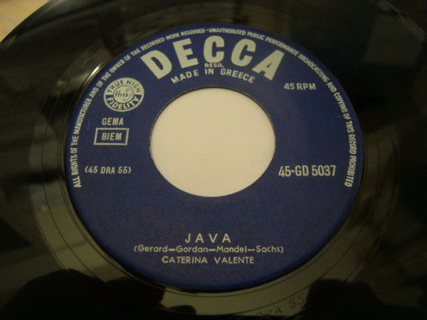 Caterina Valente : Popocatepetl -Twist / Java (7", Single)