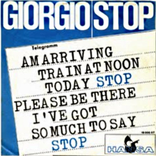 Giorgio Moroder : Stop / Believe In Me (7", Single)