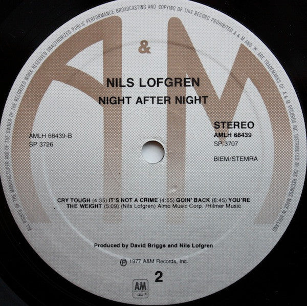 Nils Lofgren : Night After Night (2xLP, Album, Gat)