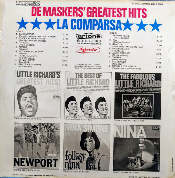 De Maskers : De Maskers' Greatest Hits - La Comparsa (LP, Comp)