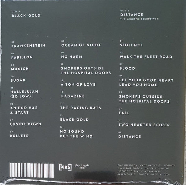 Editors : Black Gold (CD, Comp + CD, Album + Dlx)