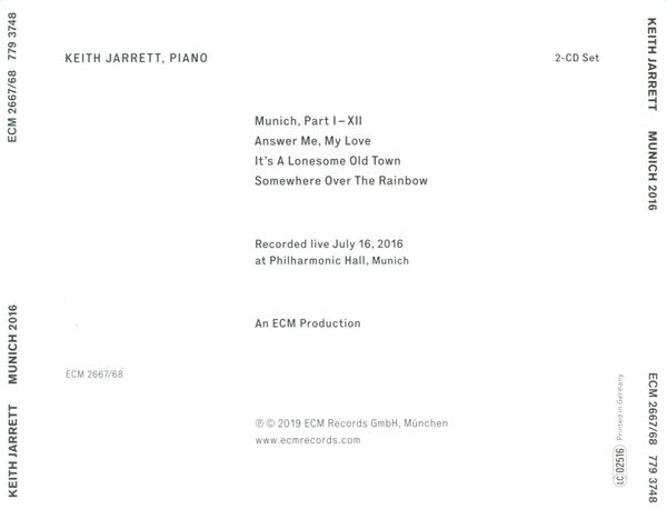 Keith Jarrett : Munich 2016 (2xCD, Album)