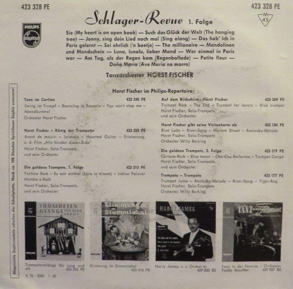 Horst Fischer Und Sein Orchester : Schlager-Revue Nr. 1 (7", Mono)