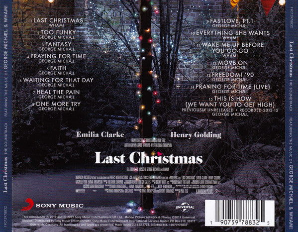 George Michael & Wham! : Last Christmas  (The Original Motion Picture Soundtrack) (CD, Comp)