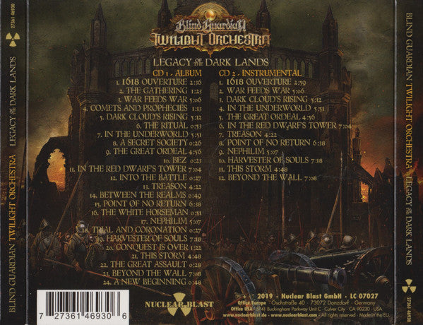 Blind Guardian Twilight Orchestra : Legacy Of The Dark Lands (CD, Album + CD + Ltd, Dig)