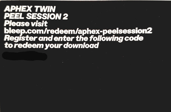 Aphex Twin : Peel Session 2 TX 10/04/95 (12")