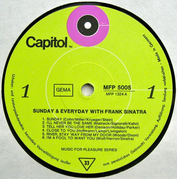 Frank Sinatra : Sunday And Everyday With Frank Sinatra (LP, Comp)