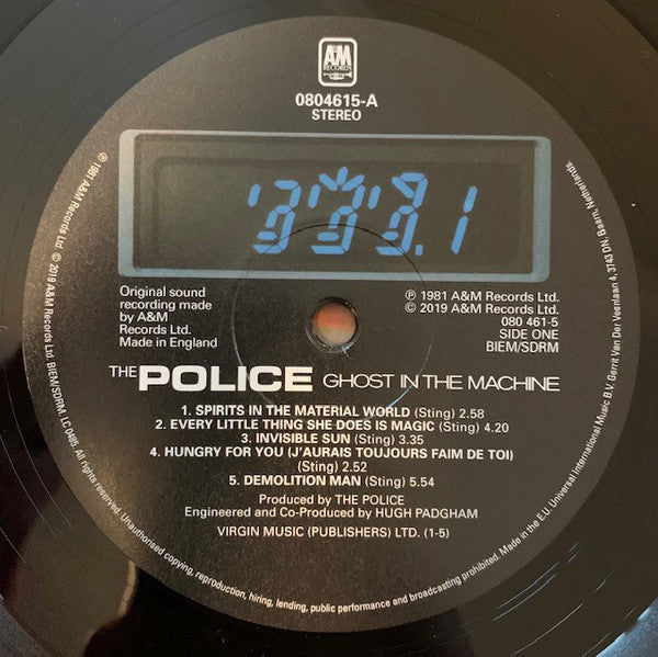 The Police : Ghost In The Machine (LP, Album, RE, 180)