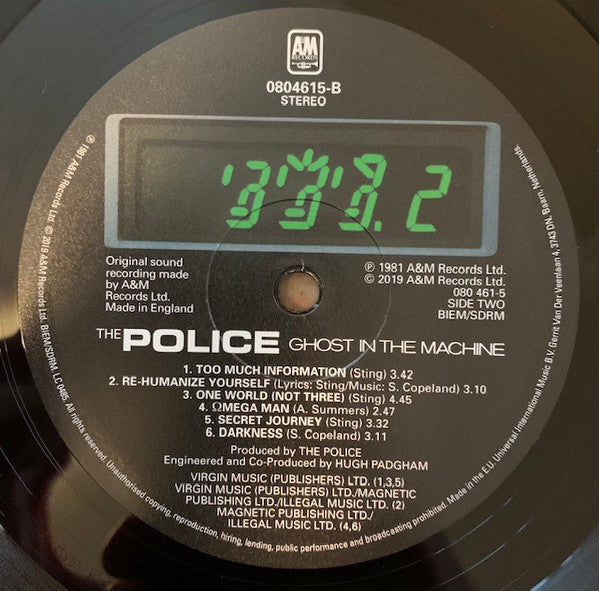 The Police : Ghost In The Machine (LP, Album, RE, 180)