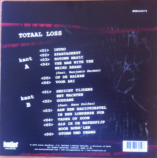 Jules Deelder, Louis Gauthier (2) : Totaal Loss (LP, Album, RE, cle)