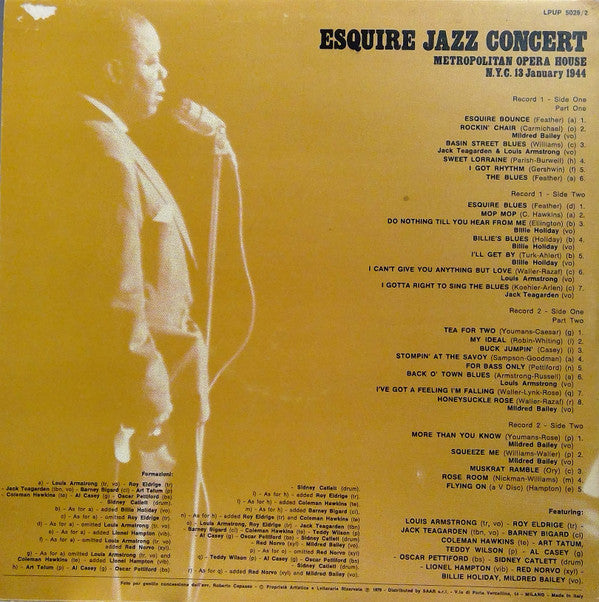 Esquire All Stars : Esquire Jazz Concert - Metropolitan Opera House N.Y.C. 13 January 1944 (2xLP, Gat)