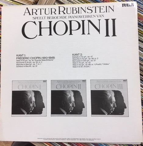 Artur Rubinstein*, Frédéric Chopin : Artur Rubinstein Speelt Beroemde Pianowerken van Chopin II (LP, Comp)
