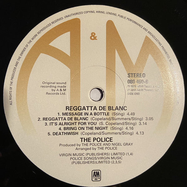 The Police : Reggatta De Blanc (LP, Album, RE, RM, 180)