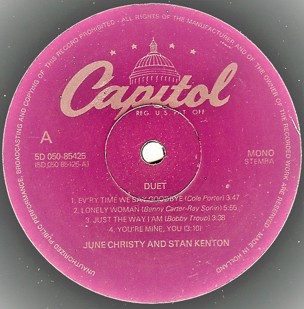 Christy*, Kenton* : Duet (LP, Mono, RE)