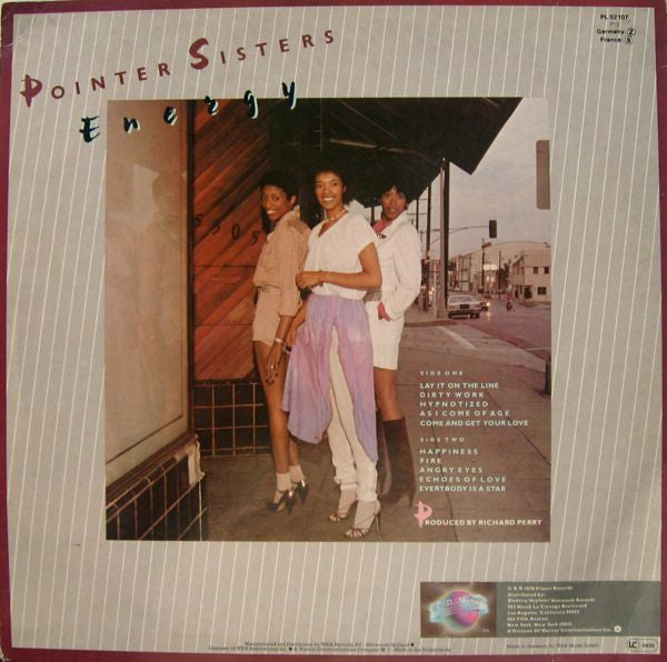 Pointer Sisters : Energy (LP, Album)