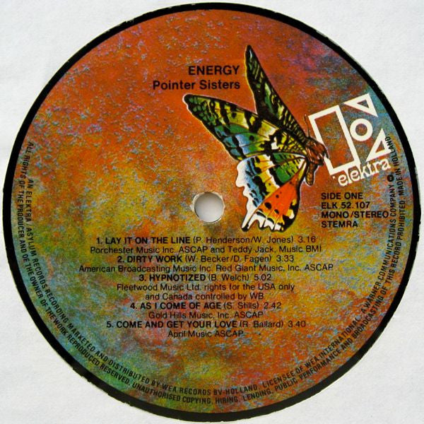 Pointer Sisters : Energy (LP, Album)