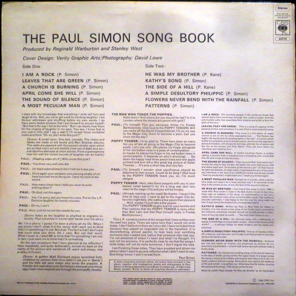 Paul Simon : The Paul Simon Song Book (LP, Album, RE)