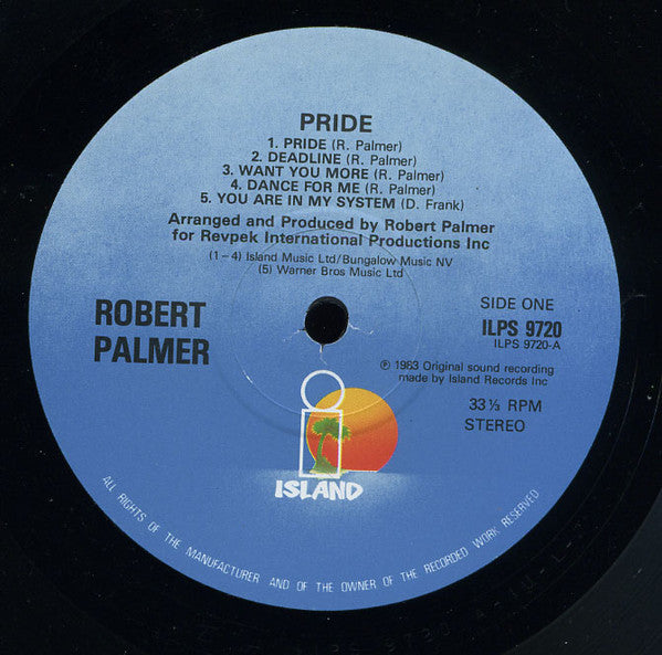 Robert Palmer : Pride (LP, Album)