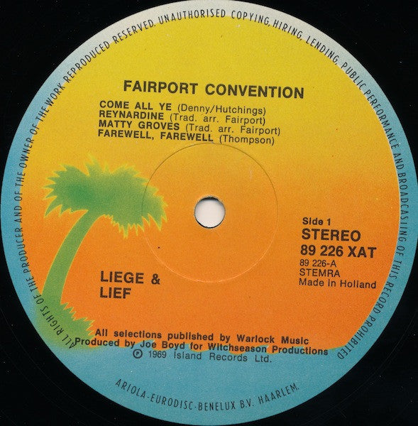 Fairport Convention : Liege & Lief (LP, Album, RE, Ora)