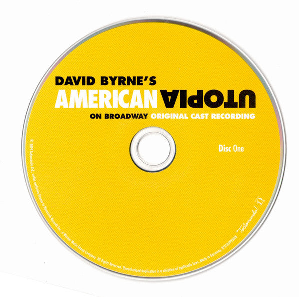 David Byrne : David Byrne's American Utopia On Broadway Original Cast Recording (2xCD, Album)