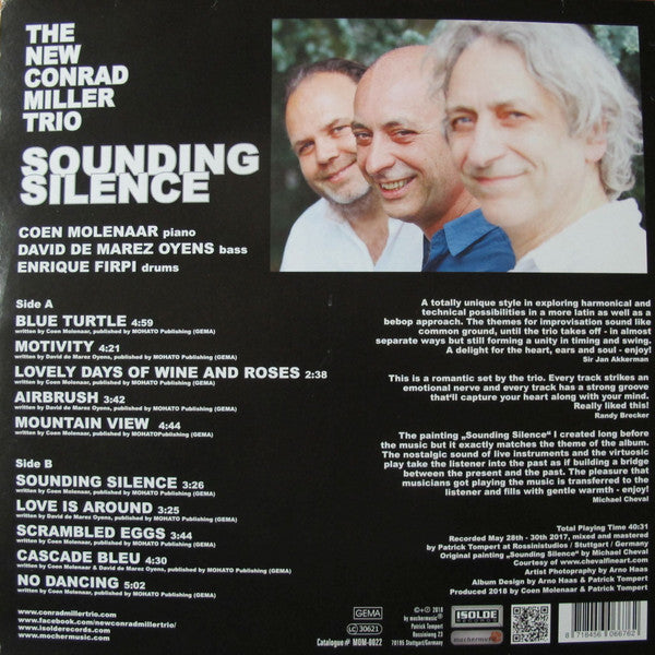 The New Conrad Miller Trio : Sounding Silence (LP, Album)