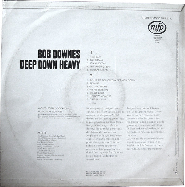 Bob Downes : Deep Down Heavy (LP, Album)