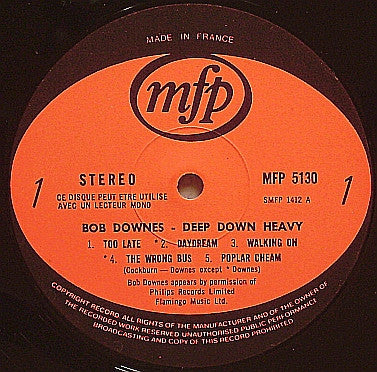 Bob Downes : Deep Down Heavy (LP, Album)